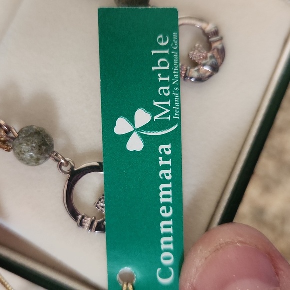 Connemara Marble sterling silver earrings - Picture 3 of 5